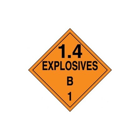 Accuform DOT PLACARD HAZARD CLASS 1  MPL127RM50 MPL127RM50